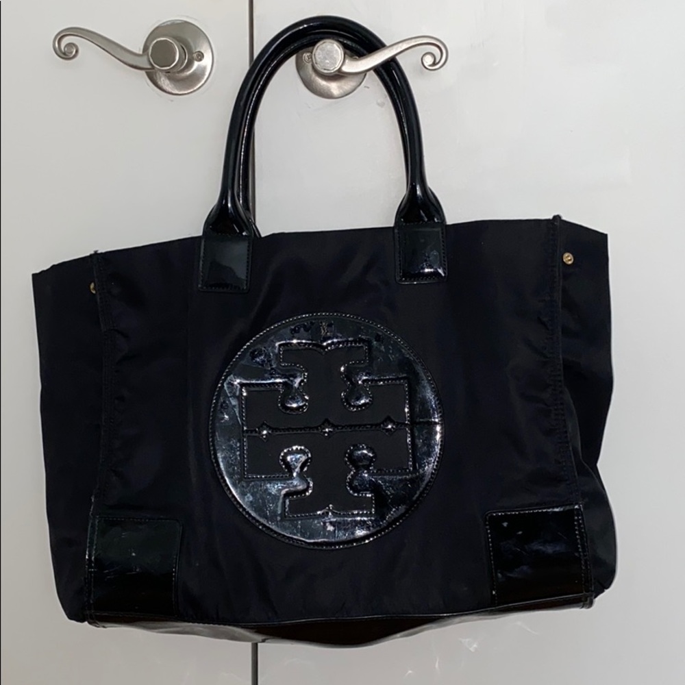 Tory Burch Nylon Ella Tote in Black